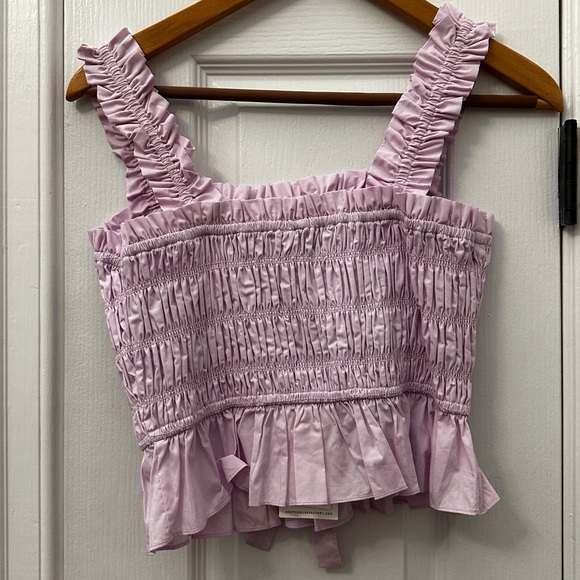 English Factory Lilac Tied Detail Bow Top Shirt Small NWT - Picture 3 of 5